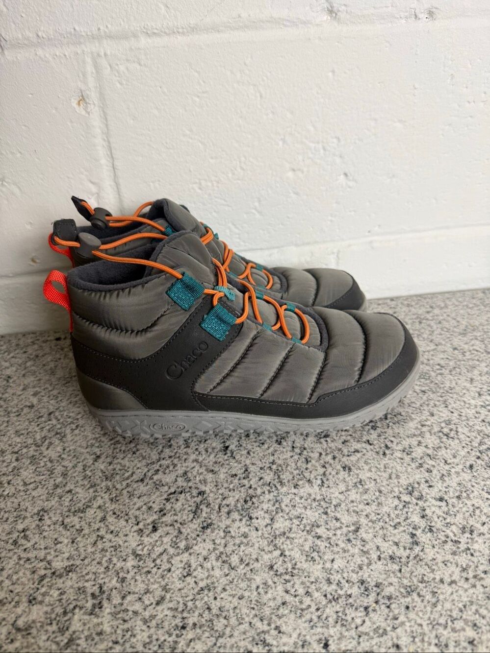 Chaco Women’s Ramble Puff Lace Size 9 Gray Quilted Fleece Outdoor Shoes